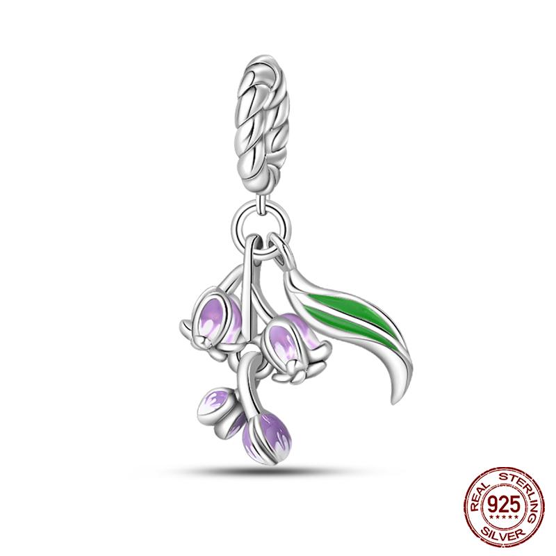 100% Copper Beautiful Spring Flowers Butterfly Firefly Charms Beads Fit Qikaola Original Bracelets Diy Jewelry