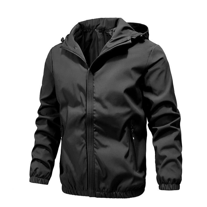 Veste Coupe-vent Légère à Manches Longues Décontractée d'Extérieur pour Homme