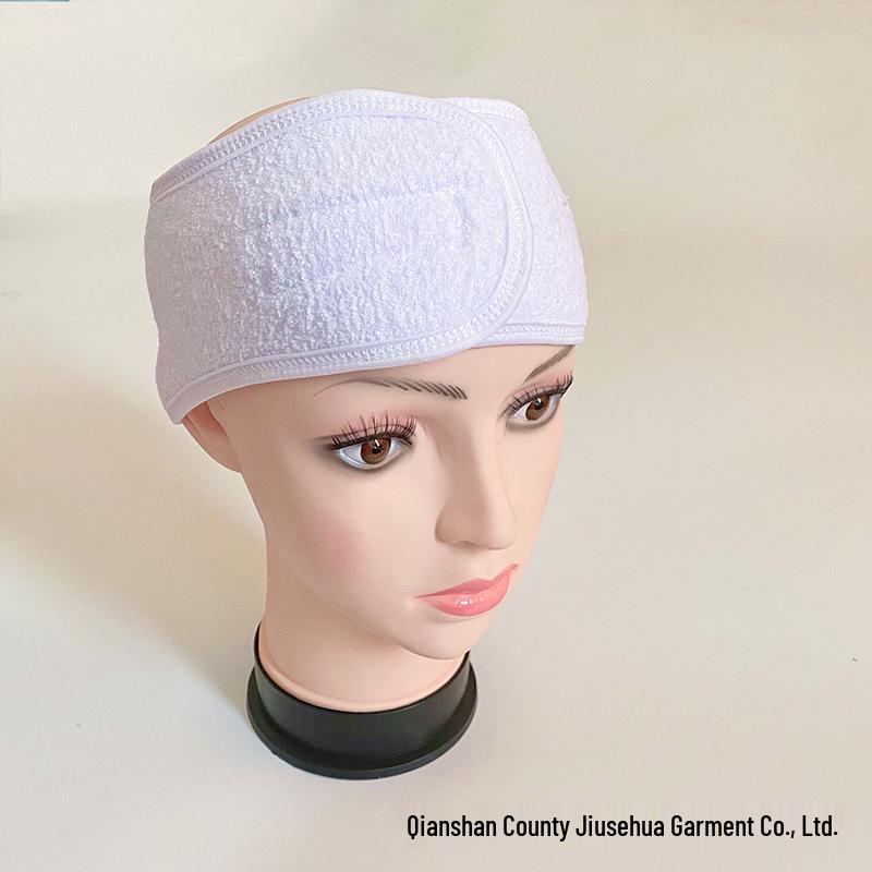 Bandeau SPA Européen & Américain à Velcro - Bandeau Anti-Transpiration et Respirant pour le Sport et le Post-Partum pour Femme, Accessoire Capillaire Tricoté