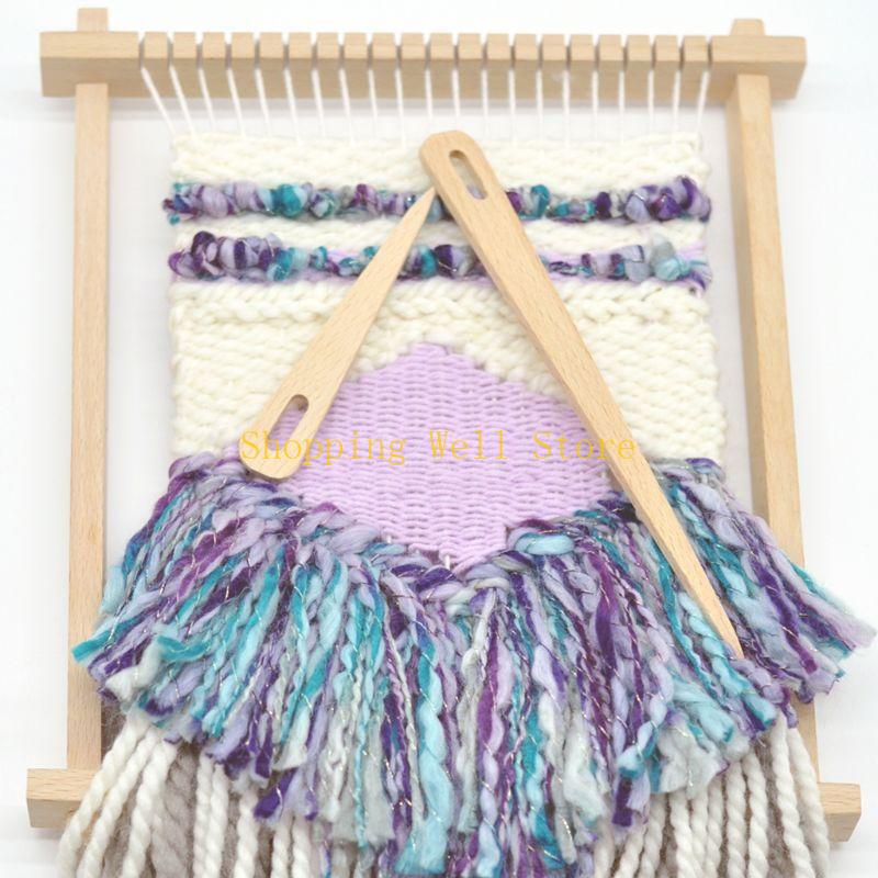 KX4B 5pcs/set Weaving Shuttle Crochet Needle Hand Loom Tapestry Knit DIY