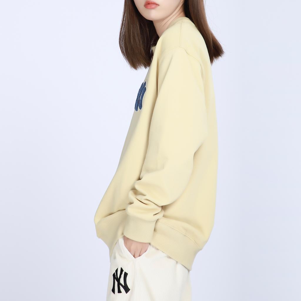 New MLB New York Yankees Sweatshirts Unisex Beige Yellow 3AMTB0214-50BGS