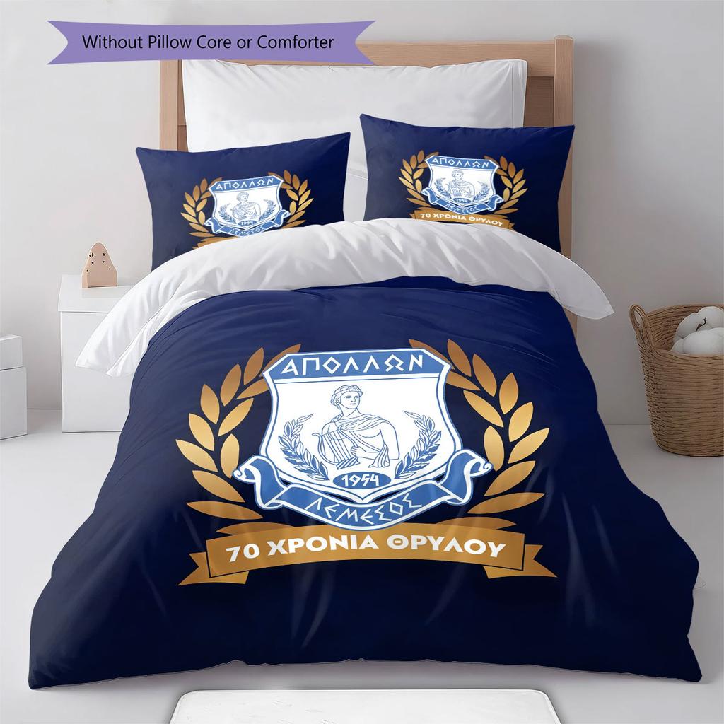 Apollon Logo Bedding Quilt Set Quilt Cover Pillowcase Home Decoration Birthday Gift (1 * Duvet Cover + 2 * Pillowcase, Without Core)