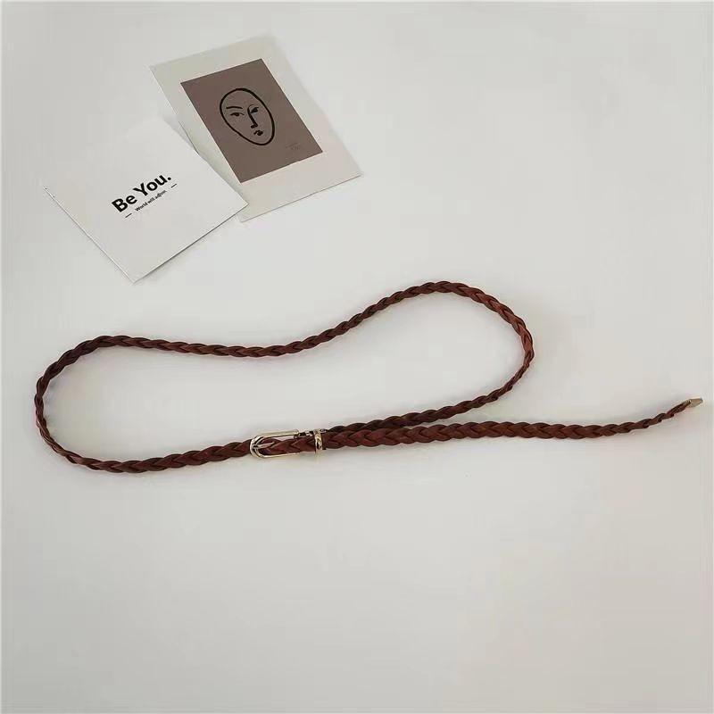 

Womens Pu Sleek Buckle Belt Stylish Addition For Dresses Sweaters And Fashion Looks кофейный