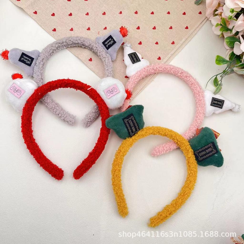 Mori Style Christmas Headband: Plush Deer Hair Clip for Autumn/Winter Festivals.