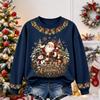 Women's Christmas Print Long Sleeve Top Casual Comfortable Fall Winter Shirt