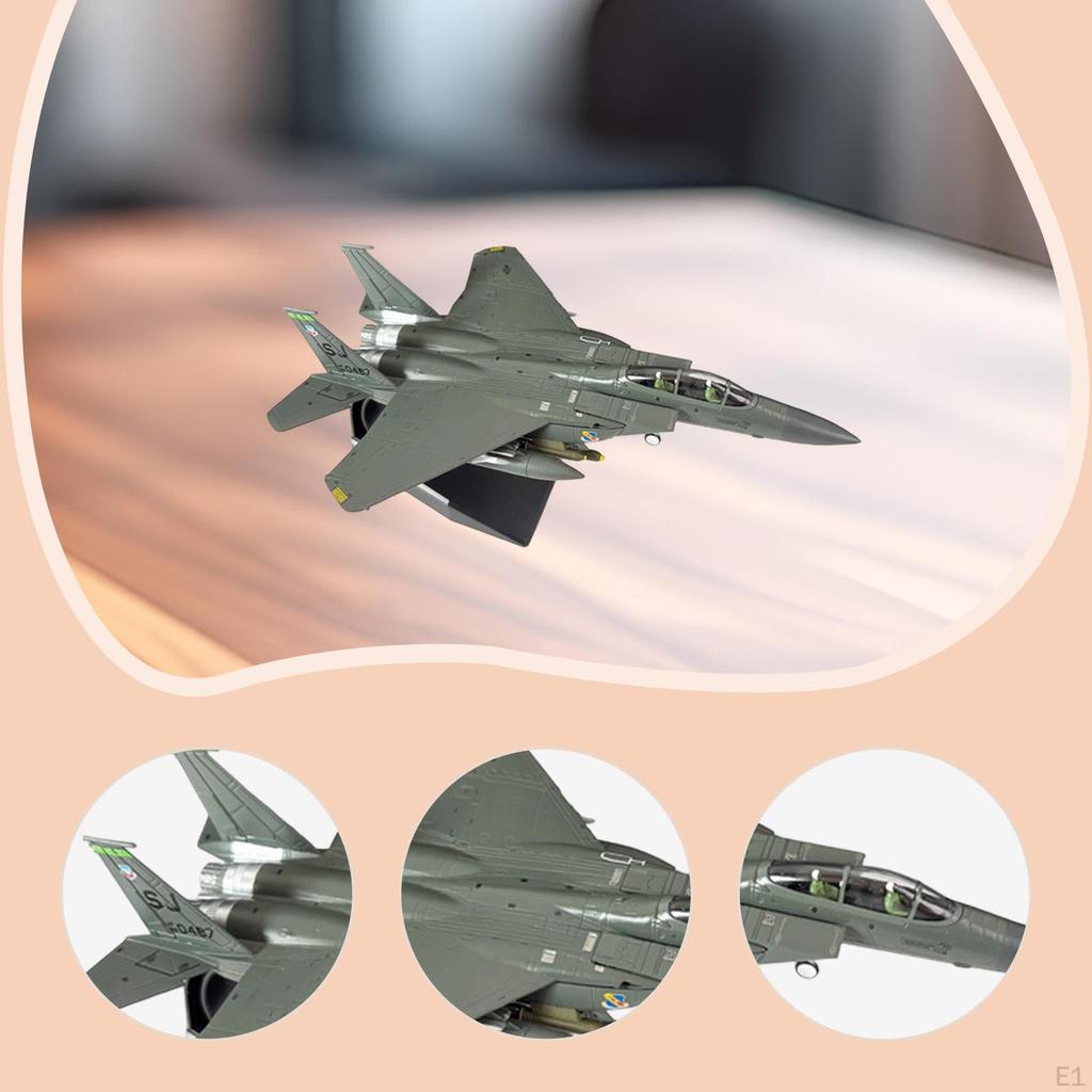 1:100 Scale F-15E Fighter Model Aircraft Collector Gift Collectible Souvenir Desktop