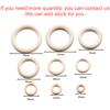 20-70mm Unfinished Wooden Rings Solid Color Natural Wood Circle Rings for Macrame Craft Jewelry Decorative Wooden Hoops