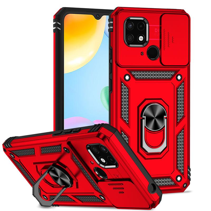 Capa For Xiaomi Redmi 10C Case Armor Slide Camera Protection Ring Stand Phone Cover For Redmy 10C 10 C Redmi10C Shockproof Funda