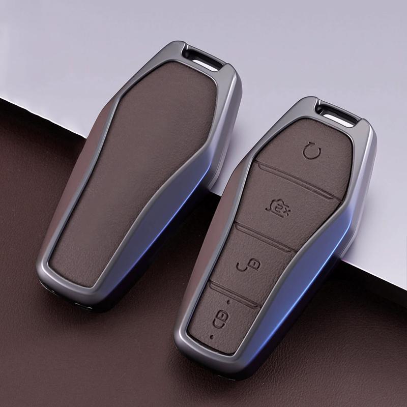 Alloy Style Car Key Case Cover Shell  for BYD Atto 3 Han EV Dolphin Durable Second Song Pro Tang Dm QIn PLUS MAX Yuan Key Bag