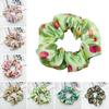 Women Hair Tie High Elasticity Colorful Easter Egg Print Hair Scrunchy Smooth Satin Texture Ponytail Holder Versatile Hair Accessory
