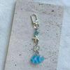 Handmade Beaded Phone Chain Fish Cellphone Charm Acrylic Keyring Pendant Mobile Phone Charm Detachable Bag Accessory
