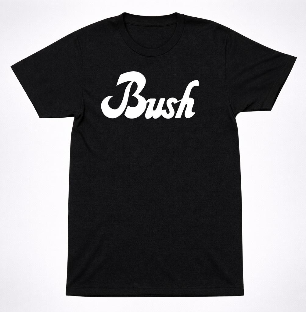 Футболка Bush Messy Logo 90-е Гранж Альтернатива Хард-рок Группа Классическая Черная Футболка S разноцветный