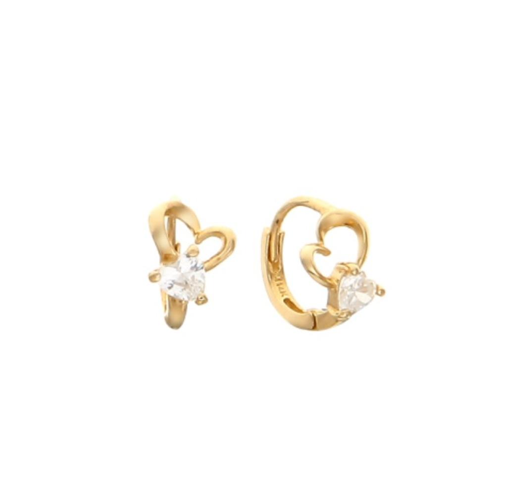 LLOYD Heart 14K GOLD One-Touch Earrings LOFE1001G