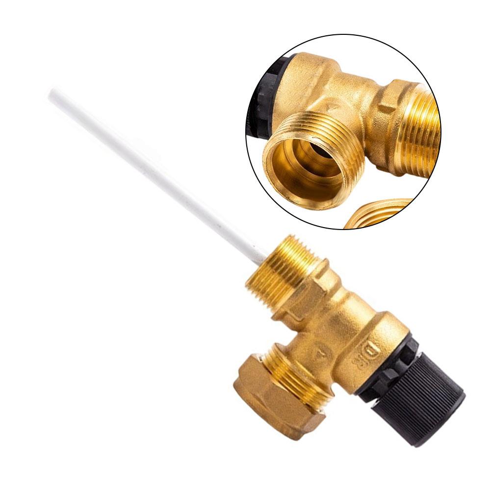 1pc 6 Bar Pressure Relief Valve With 12 MBSP Inlet 15mm Compression Outlet DN15 DN20 Solar Water Heater Safety Valve Tools