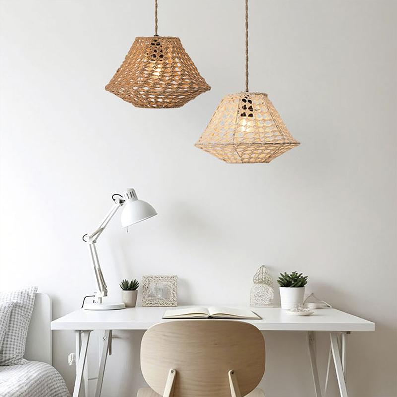 1PC Macrame Pendant Boho Chic Handmade Hotel Room Lighting Fixture Bohemian Homestay 30x30x19.5cm