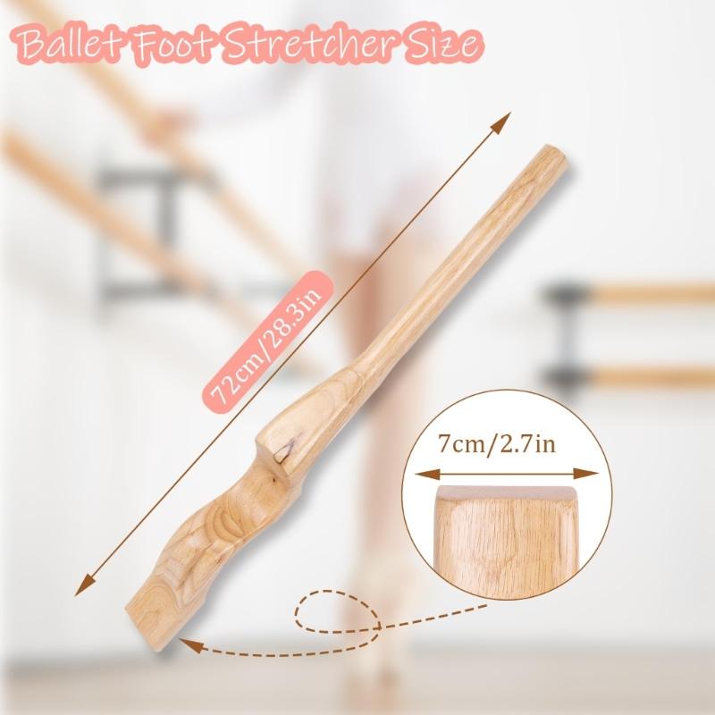 Ergonomic Ballet Stretching Device Elastic Stretch Band Wooden Ballet Foot Stretcher Set for Muscle Stretching Exercises