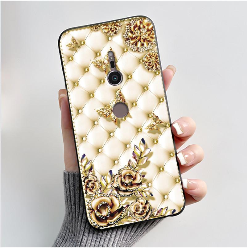 Trendy Milk Tea Rabbit Printed Case For Sony Xperia XZ2/SO-03K Black Case For Sony Xperia XZ3/SO-01L Anti-scratch Soft Shell