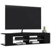 TV Cabinet with LED Lights Black 135 X 39 X 30 Cm