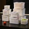 Fruit Storage Boxes for Fridge Leak-proof Produce Containers with Removable Colander And Divider Food Container for Vegetables And Fruits Meal Prep