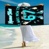 1PC Custom Name Anniversary Celebration Beach Towel Highly Absorbent And Sand-Resistant Towel for Swimming, Pool, Yoga, And Travel Lightweight