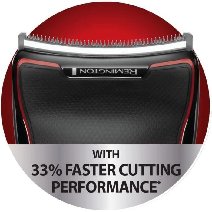 Tondeuse Cheveux - REMINGTON - QuickCut Pro - Moteur Puissant - 12 Guides de Coupe - Autonomie 70 min