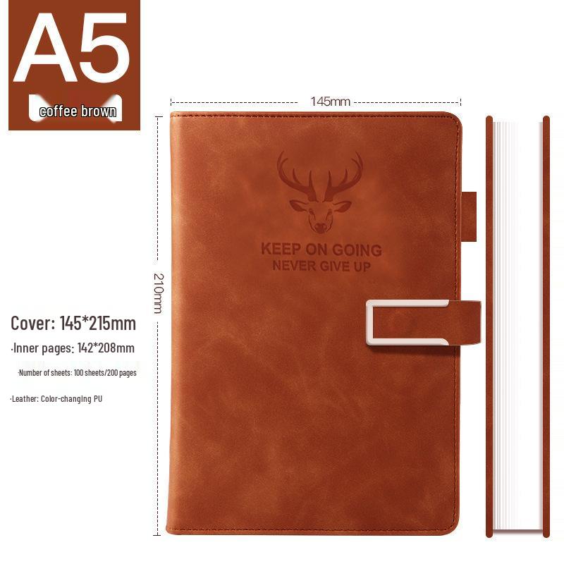 A5 Deer Head Business & Student Notebook Diary Gift Set