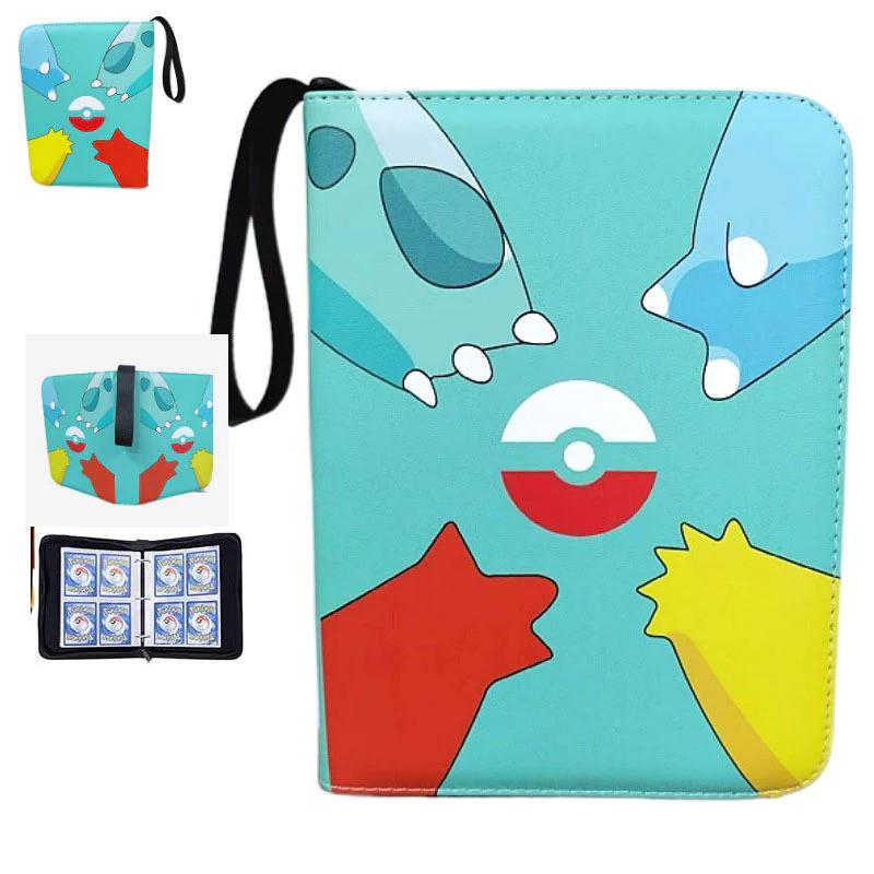 52 Style 400pcs Card Album 2x2 Loose-leaf Large Capacity Leather Anime Zipper Card Collection Photo Album