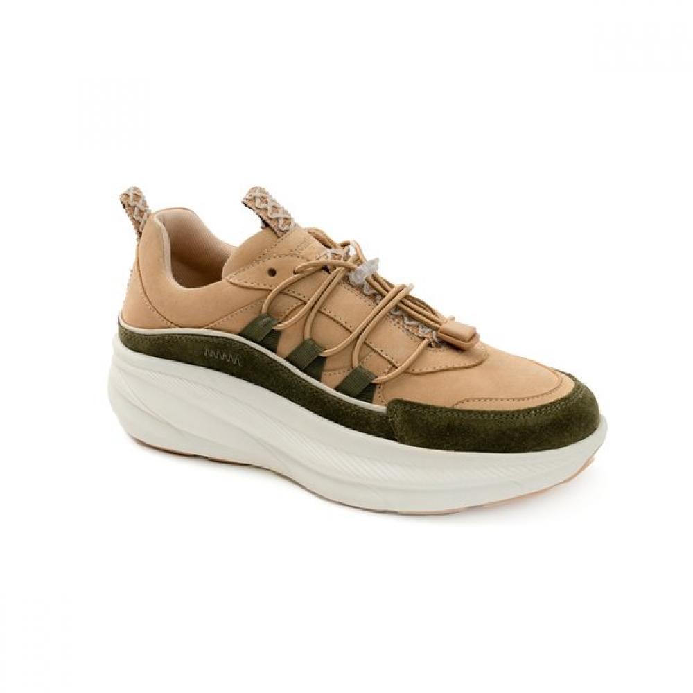 Thommcan Damen S Komfort Sneaker Beige Khaki 03 8tmSy34f5S