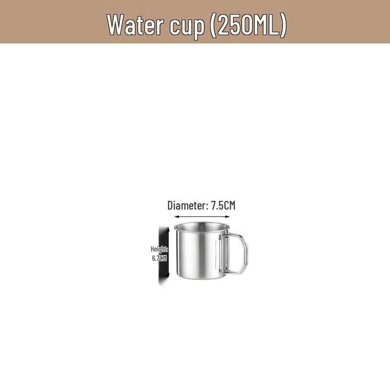 Portable 304 Stainless Steel Outdoor Camping Cookware