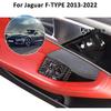 Soft Carbon Fiber Car Window Lift Switch Frame Cover Panel Trim Decoration Sticker for Jaguar F-Type 2013-2024 Auto Glass Lift Switch Frame (Black)