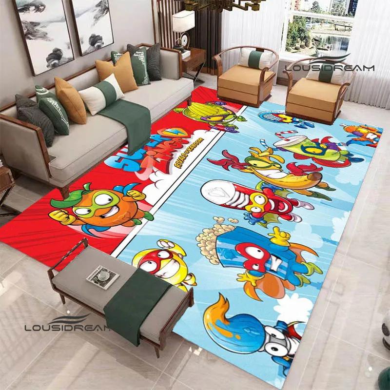 Cute cartoon Super Zings printed carpet Non-slip carpet Yoga mat door mat photography props kitchen mat area rug birthday gift