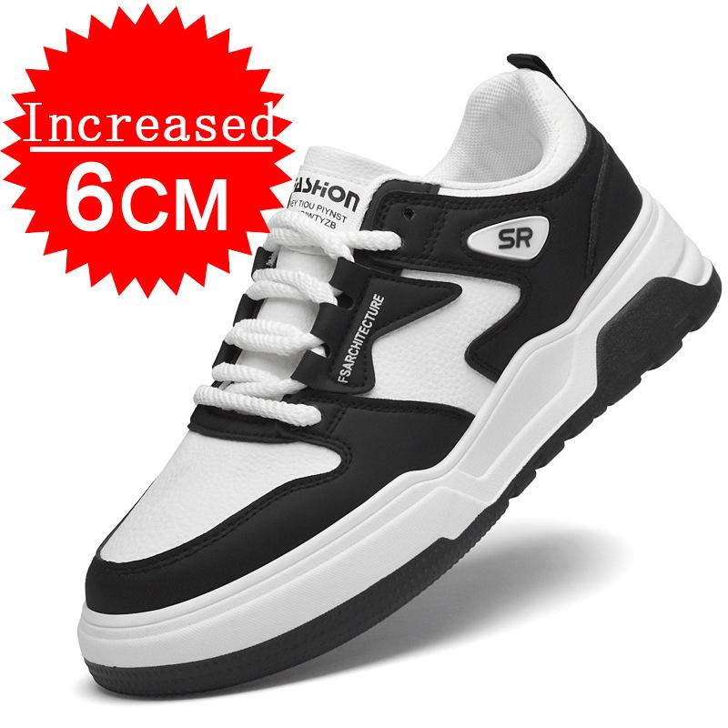 

Мужская обувь из натуральной кожи 6 см, увеличивающая рост, повседневная модная обувь, увеличивающая рост, спортивная обувь на платформе, кроссовки для бега на открытом воздухе, размеры 38-44 38