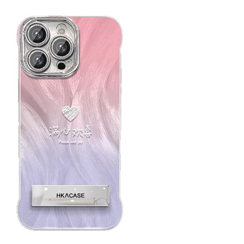 The Gradient Full Joy Stand Is Suitable for Apple 16promax Borderless Phone Cases, 15 Chinese Style 14 Ultra-thin Gauze