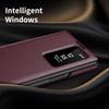 Funda de Cuero de Alta Gama con Tacto Suave para Samsung Galaxy Z Fold 7 6 5 4 Pantalla LED Inteligente HD Cubierta Trasera a Prueba de Golpes Windows