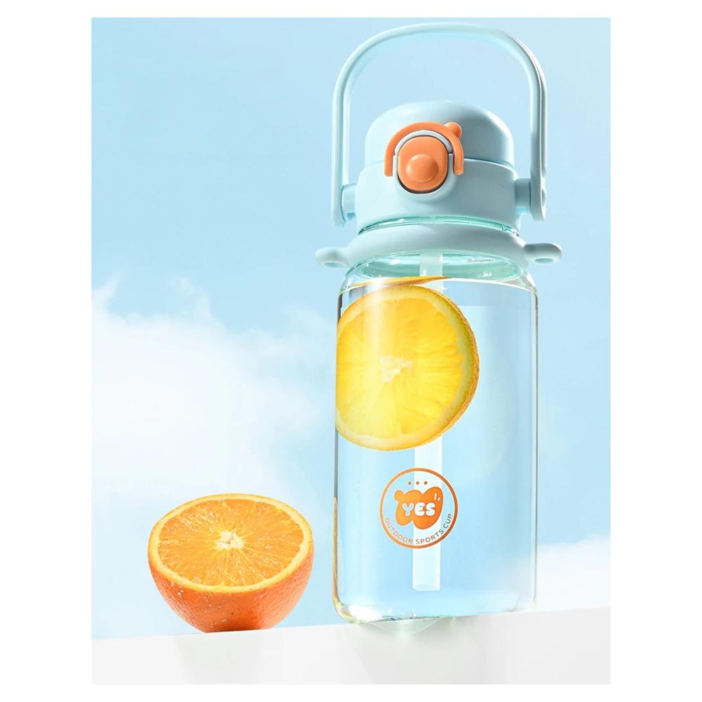 Good-Handle-Carrying Kettle Fitness Water Bottle Portable Double Drinking Water Bottle Pink