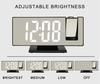 2021 New Design Creative Multi-functional LED Desk Mirror Projection Alarm Clock 3618