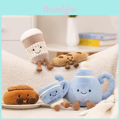 Plush Cinnamon Roll And Baguette Toys With Short Plush Fabric For Kids