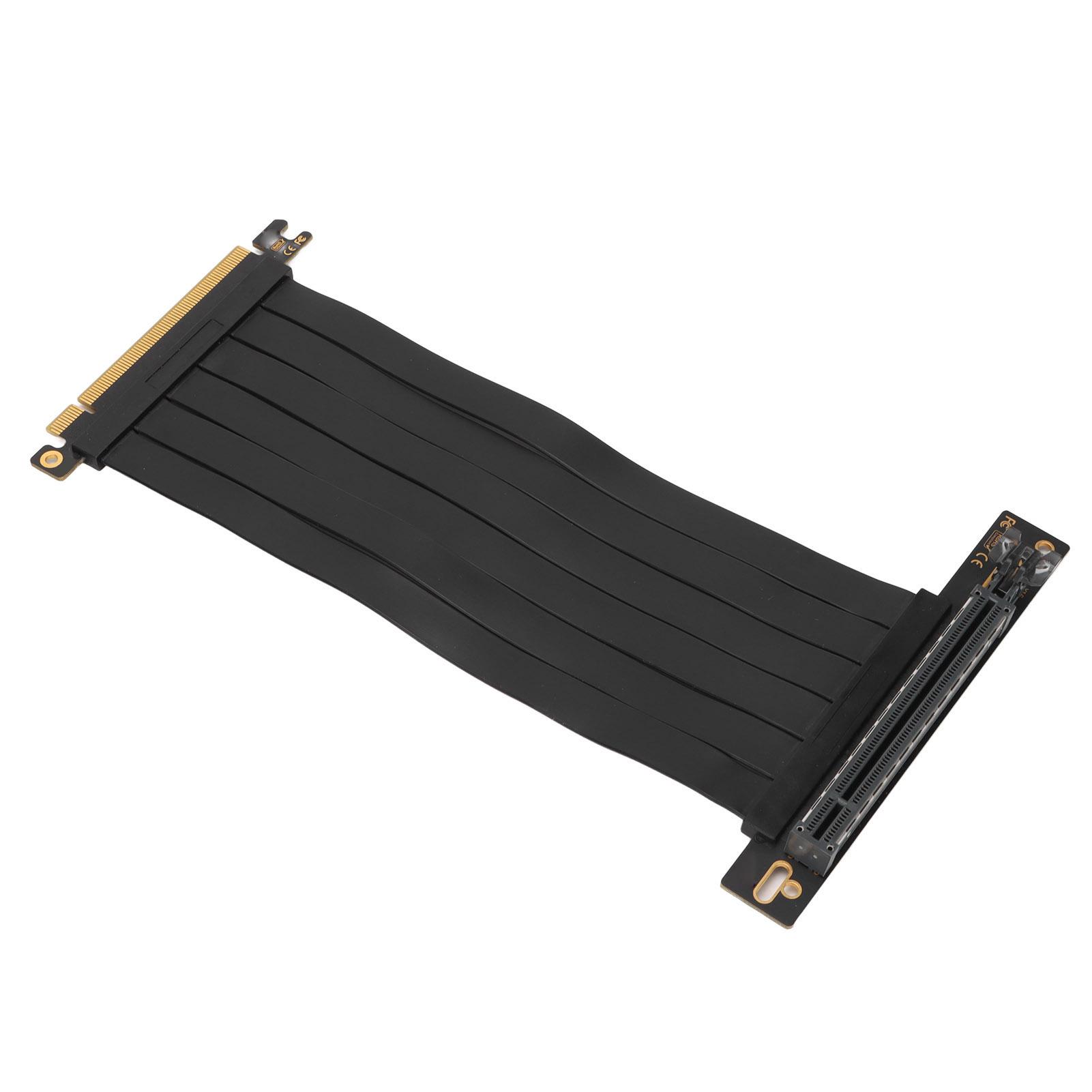 

Удлинительный кабель PCIe 20 см 128 Гбит/с высокоскоростной интерфейсный адаптер PCI Express для видеокарты Звук чёрный