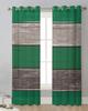 Vintage Farm Wood Grain Forest Green Sheer Curtains for Living Room Decoration Window Curtains Kitchen Tulle Voile Curtains