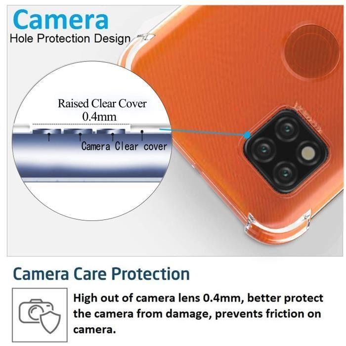 Hülle für Xiaomi Redmi 9C - LuffyShop - Transparente Hülle - Gehärtetes Glas - Bildschirmschutz - Weich