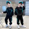 Boys' Spring & Autumn Long Sleeve Sportswear Set 2025 - Fashionable Two-Piece Outfit for Older Kids