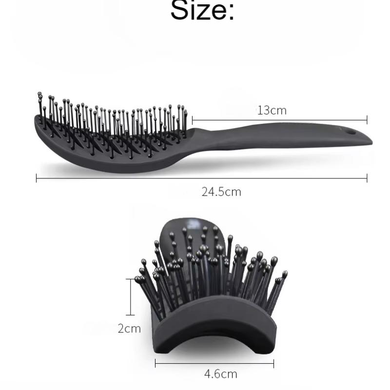 1 Stück Styling Lockenbürste Massagekamm Bürste Entwirrbürste Trocknungsbürste Antistatische Gebogene Ventbürsten Kopfhautmassagekamm Salon