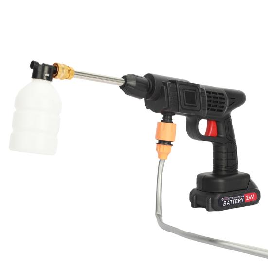 1 Set Cordless Power Washer Multifunction Nozzle Battery-powered Copper Motor 24V Pressure