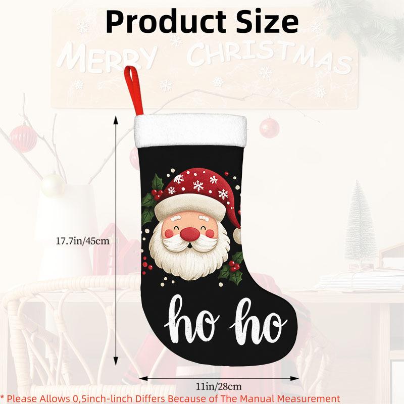 Christmas decoration fireplace hanging stocking One Piece of an Adorable Santa Claus for Christmas Stockings, Santa Clau