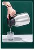 European Style 2L Stainless Steel Thermos Flask - Double-layer Vacuum Insulated Coffee Pot, Household Hot Water Bottle with Custom Logo.