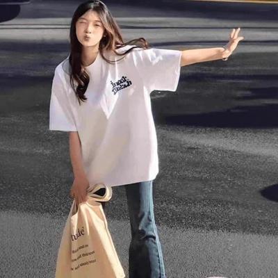 Plus Size Retro Short-Sleeve T-Shirt for Women - Trendy, Loose, High Street Style