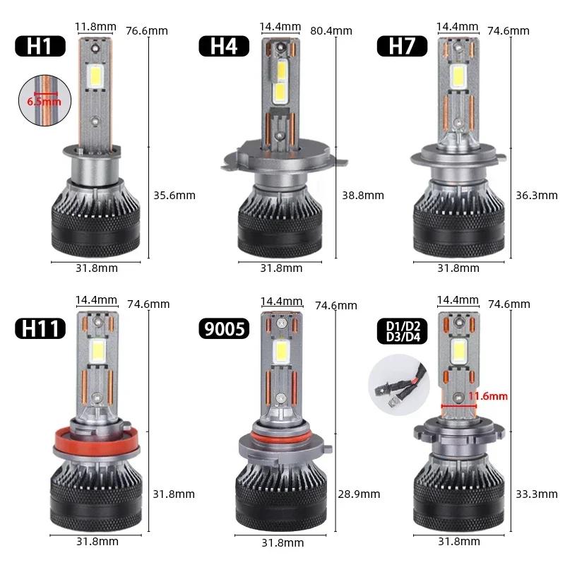 Super Bright LED 9005/HB3 9006/HB4 H13 H11 H7 H4 H1 Car Headlights High Low Beam 6500K White 180W 27000LM 800% Brighter Ama