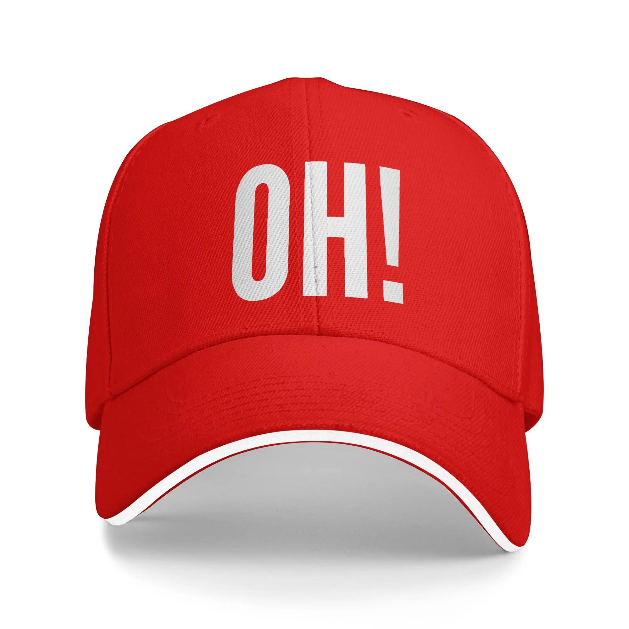 

Art Letter Printed Oh Baseball Cap Fashion Hip Hop Hats Summer Unisex Unisex Outdoor Gym Baseball Caps Adjustable