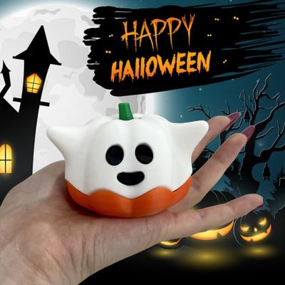Statua Ducha Dyni na Halloween Drukowana 3D Kreskówkowa Figurka Elfa Dyni Rzeźba Ozdoba Dekoracja na Biurko do Domu Biura