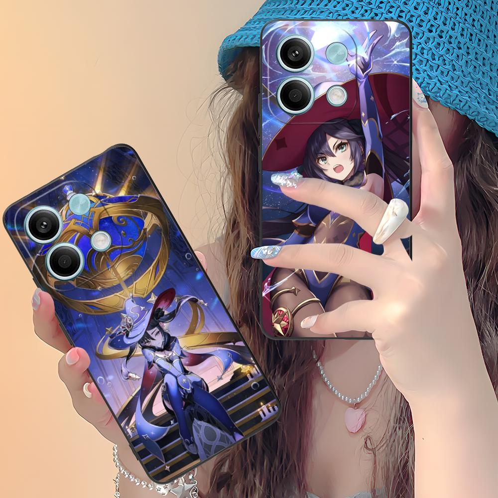 Game GI Mona Matte TPU Mobile Phone Case for Xiaomi Redmi Note 14 13 12 11 S Pro Plus 4G 5G Colorful Printing Cover
